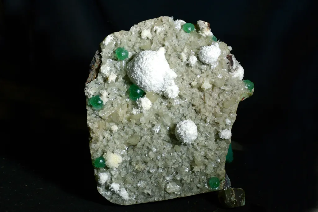 Mordenite on Green Apophyllite From India - image 4