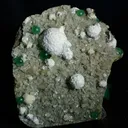 Mordenite on Green Apophyllite From India - image 1