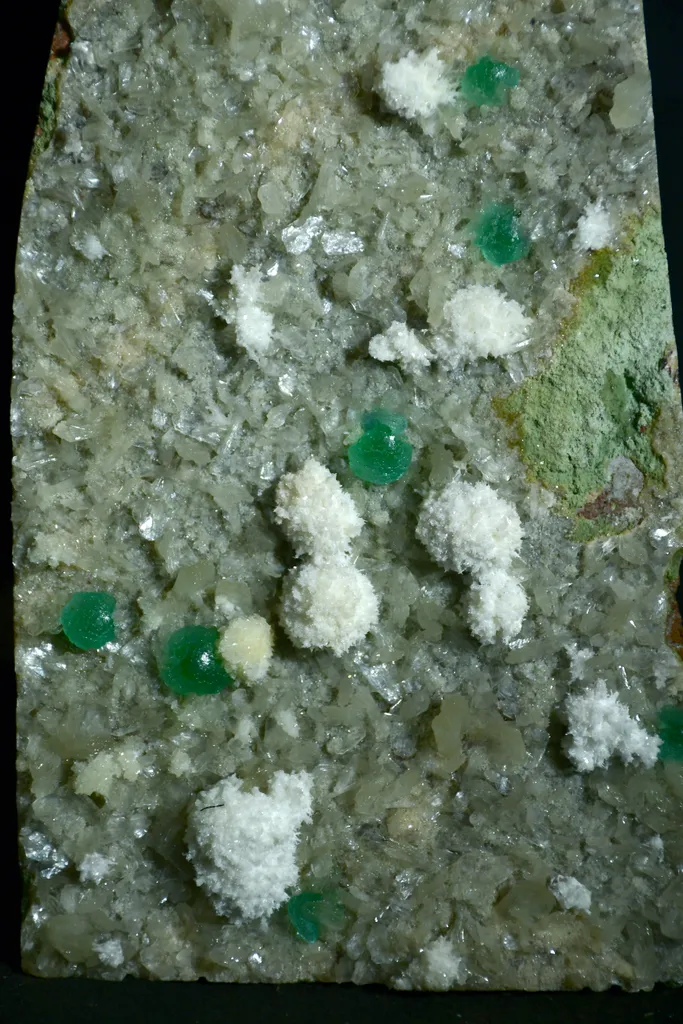 Mordenite on Green Apophyllite From India - image 2