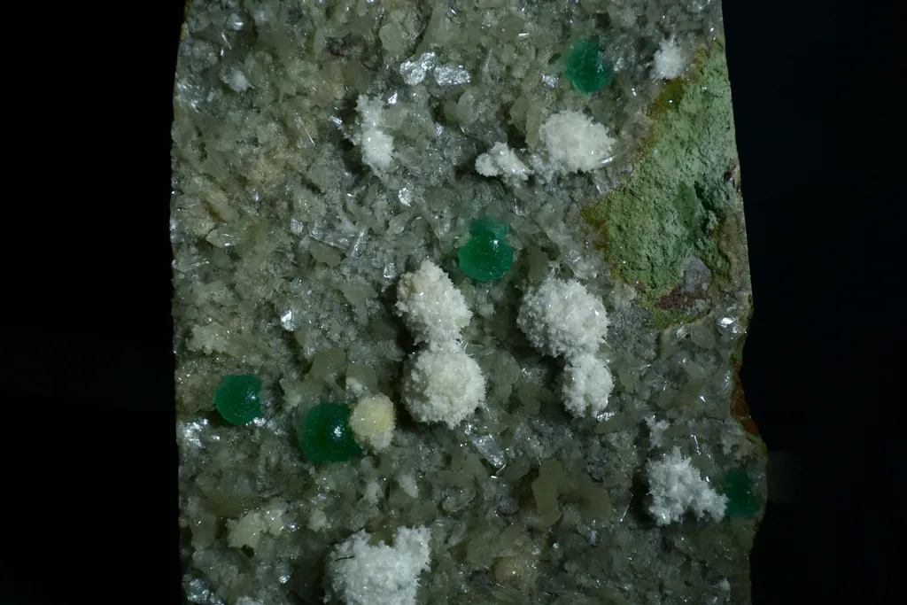 Mordenite on Green Apophyllite From India - image 3
