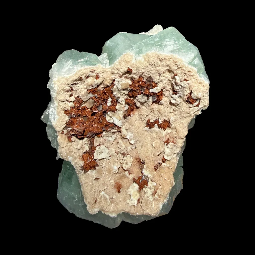 Mordenite on Green Apophyllite – Indian Zeolite Specimen from Ahmednagar - image 7