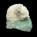 Mordenite on Green Apophyllite – Indian Zeolite Specimen from Ahmednagar - image 4