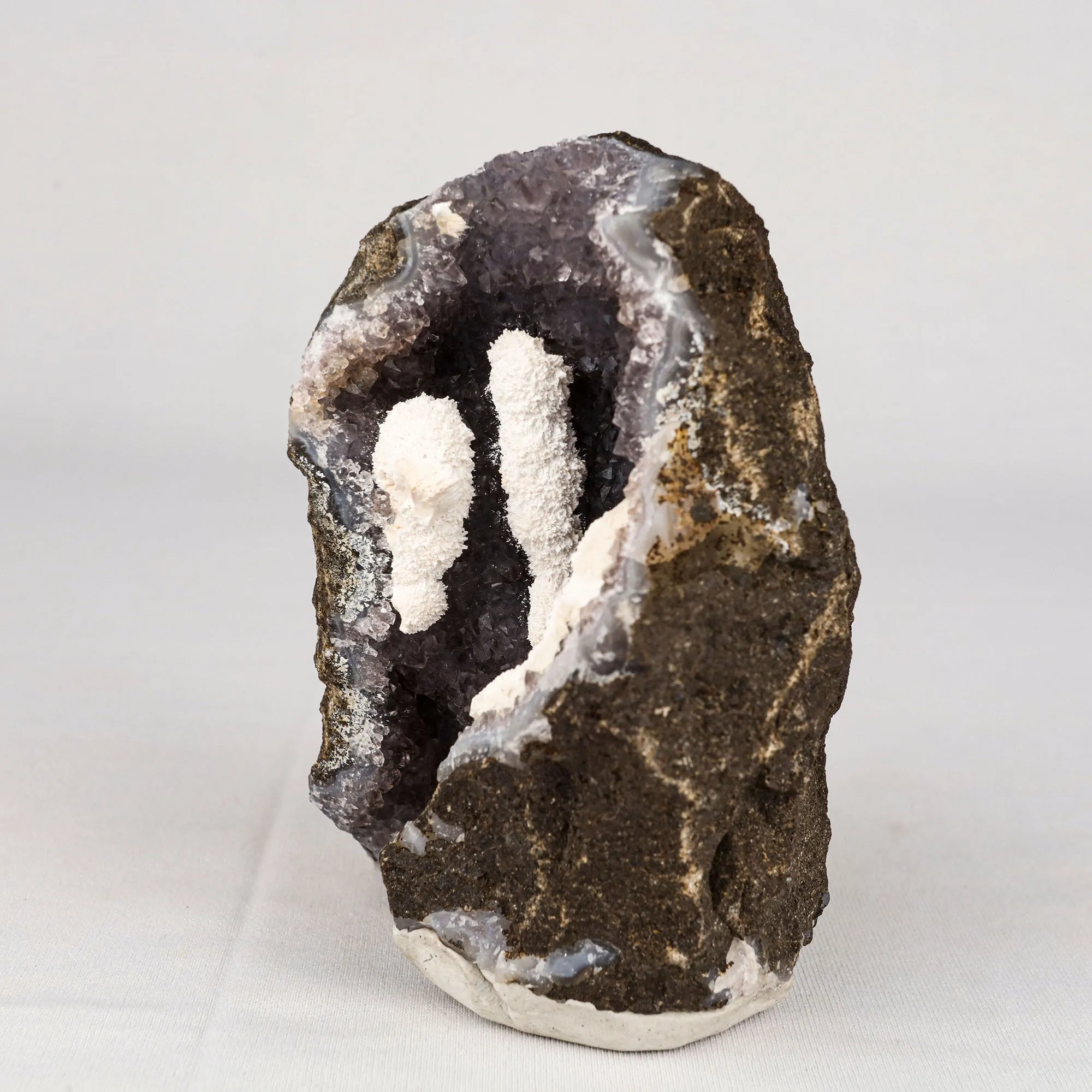 Mordenite with amethyst Natural Mineral Specimen - image 2