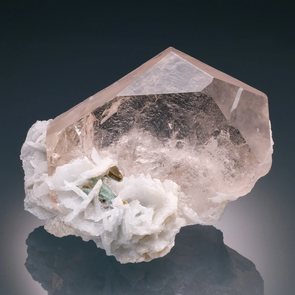 Morganite from Dara-e-Pech pegmatite field, Dara-e-Pech District, Kunar, Afghanistan image