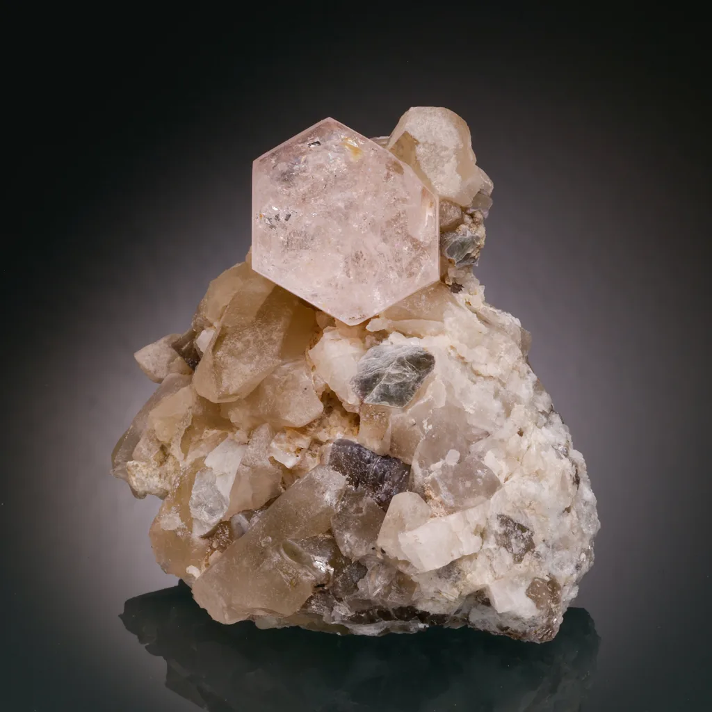 Morganite from Elizabeth R. Mine, Pala Mining District, San Diego County, California, USA image