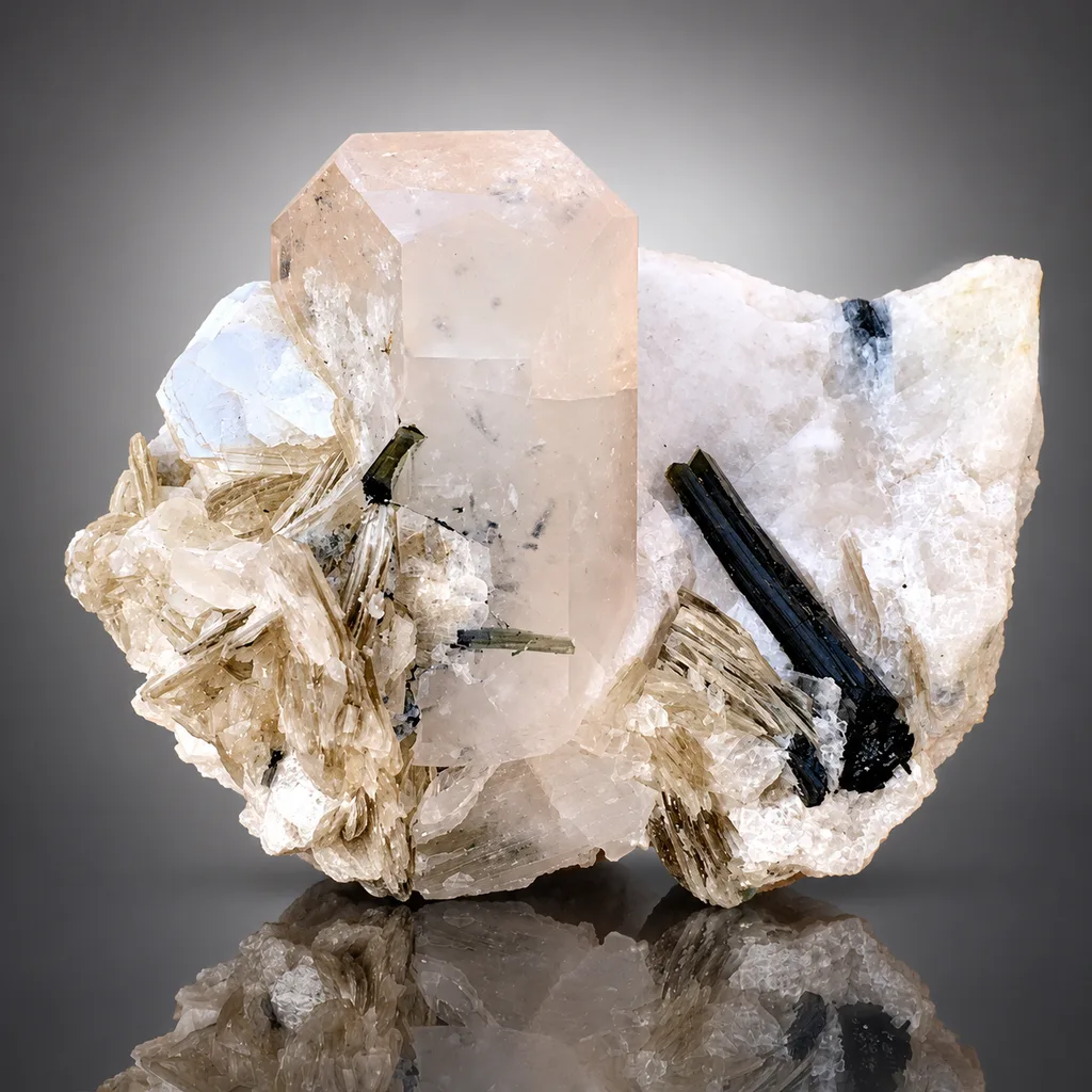 Morganite from Skardu District, Gilgit-Baltistan, Pakistan image