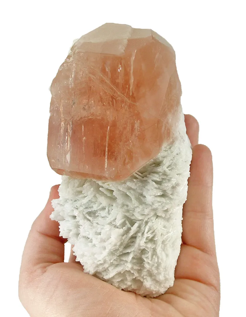 Morganite on Albite - image 2