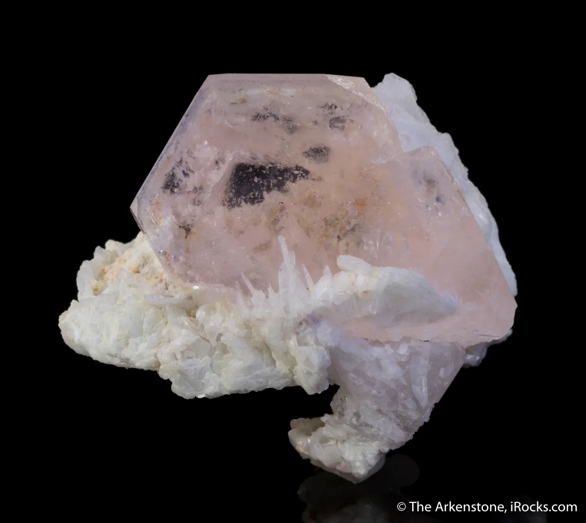 Morganite on Cleavelandite - image 1