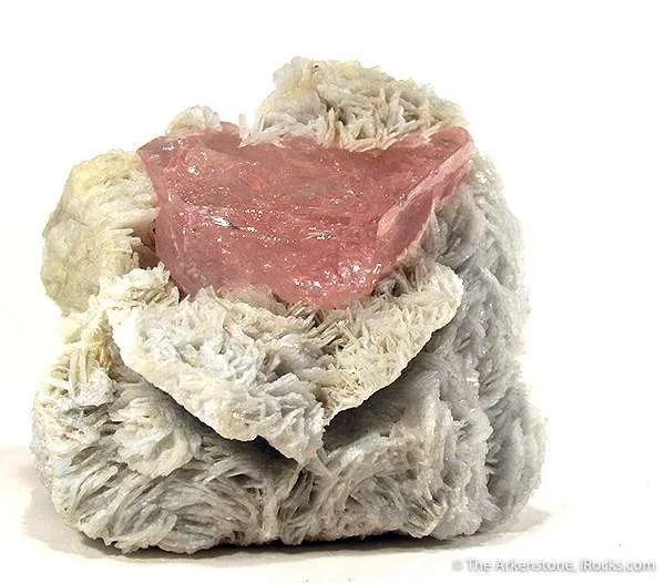 Morganite on Cleavelandite - image 1