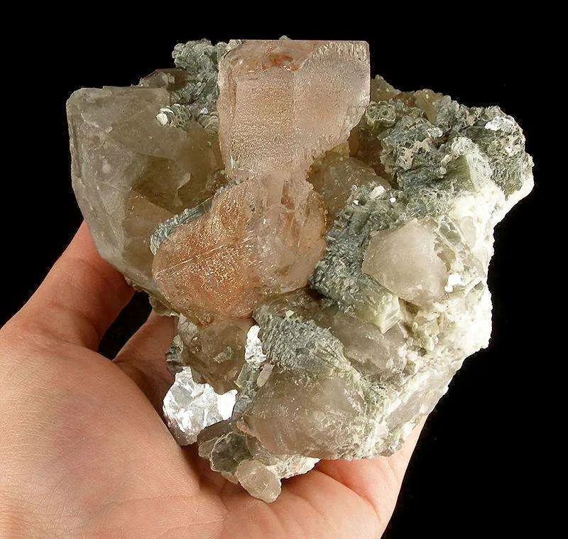 Morganite on Quartz With Lepidolite - image 6