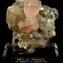 Morganite on Quartz With Lepidolite - image 1