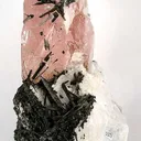 Morganite With Albite on Schorl - image 2