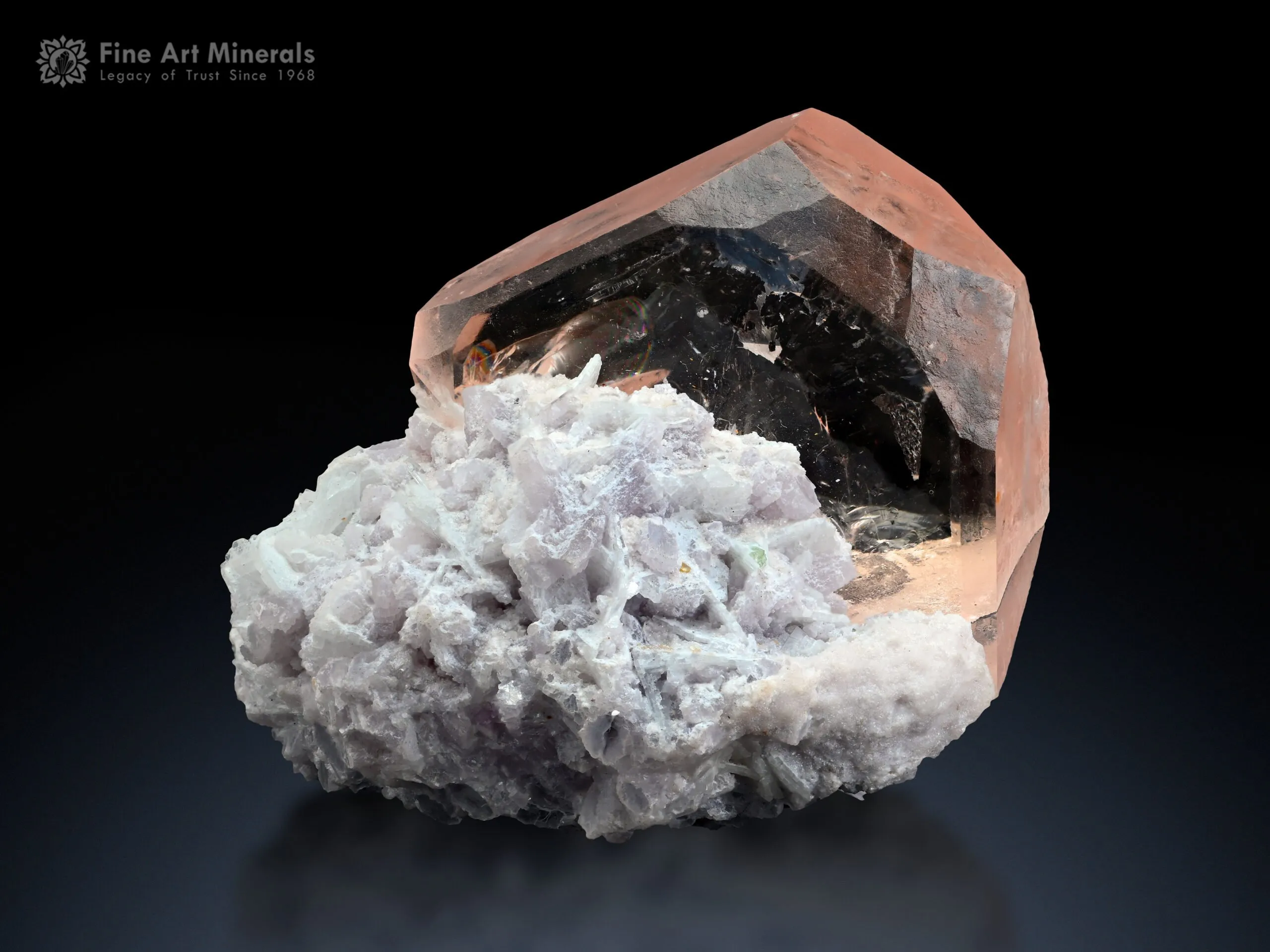Morganite with Cleavelandite from Kunar Afghanistan - image 2