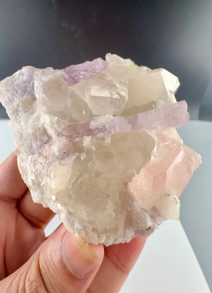 Morganite with kunzite with Quartz from Afghanistan - image 3