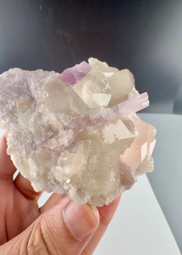 Morganite with kunzite with Quartz from Afghanistan - image 2