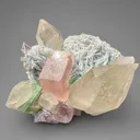 Morganite with kunzite with tourmaline with Quartz from Afghanistan - image 1