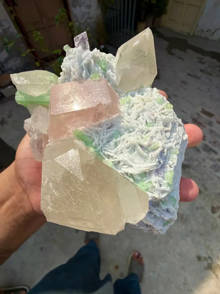 Morganite with kunzite with tourmaline with Quartz from Afghanistan - image 3