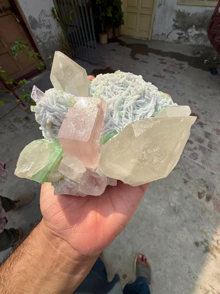 Morganite with kunzite with tourmaline with Quartz from Afghanistan - image 2