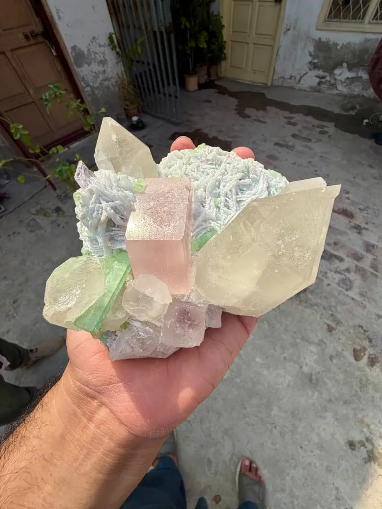 Morganite with kunzite with tourmaline with Quartz from Afghanistan - image 5