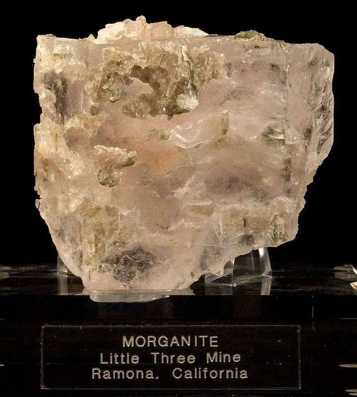 Morganite With Muscovite image