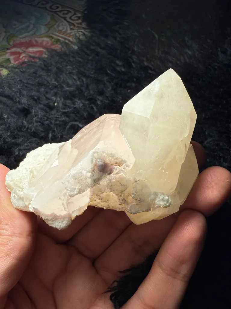 Morganite with Quartz combine specimen from Afghanistan, Kunar, Dara-e-Pech District - image 4