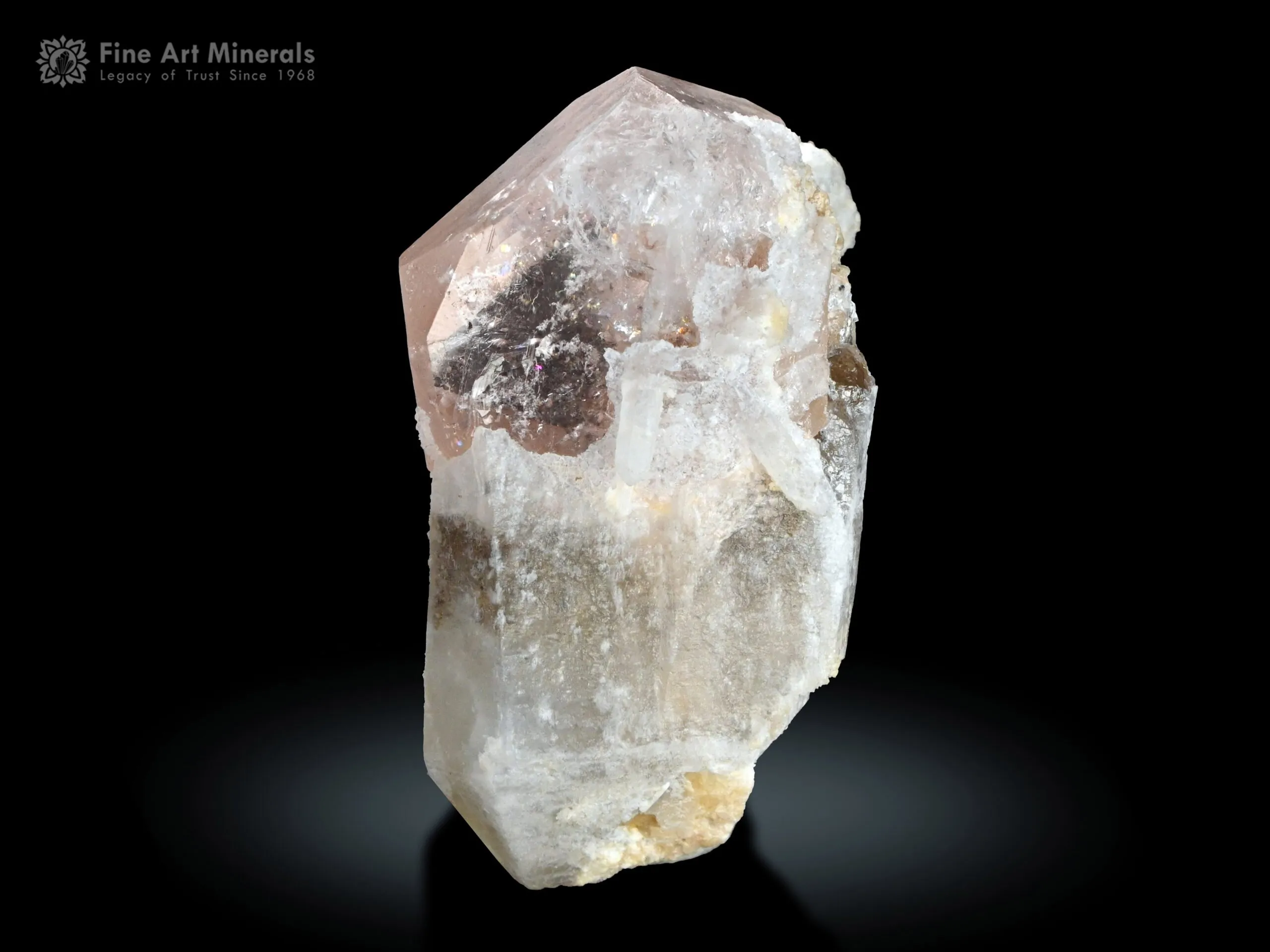 Morganite with Quartz from Paprok Afghanistan - image 2