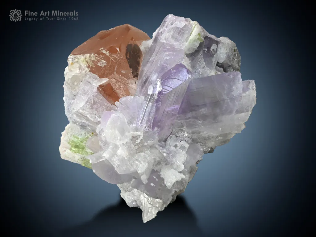 Morganite with Tourmaline and Kunzite from Afghanistan - image 3