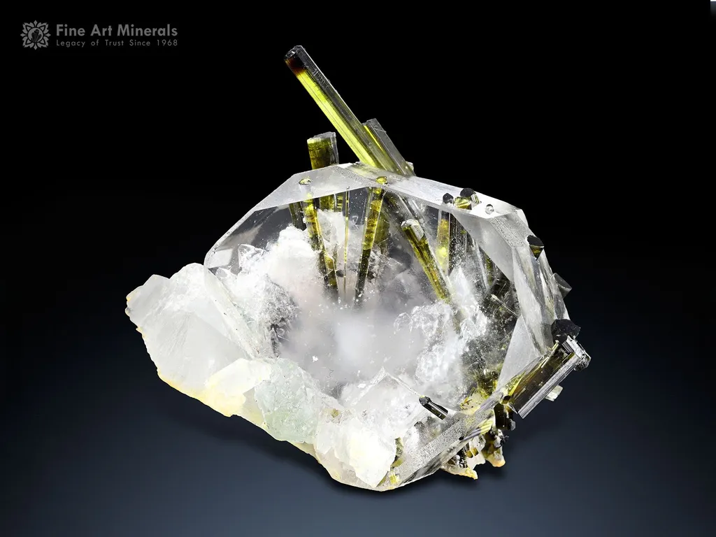 Morganite with Tourmaline from Skardu Pakistan image