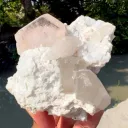 Morganite with Tourmalines, Quartz Microclite and Cleavelandite Albite Specimen - 308 g - image 3