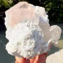 Morganite with Tourmalines, Quartz Microclite and Cleavelandite Albite Specimen - 308 g - image 7