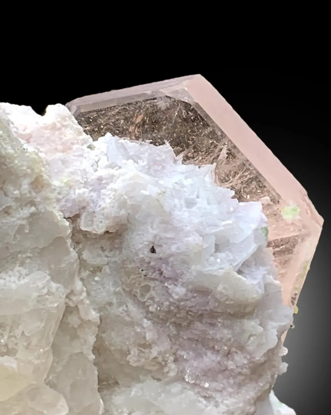 Morganite with Tourmalines, Quartz Microclite and Cleavelandite Albite Specimen - 308 g - image 5
