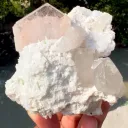 Morganite with Tourmalines, Quartz Microclite and Cleavelandite Albite Specimen - 308 g - image 1