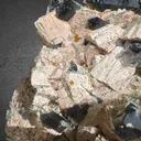 Morion with Fluorite & Epidote on Feldspar from China, Shandong - image 3