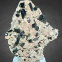Morion with Fluorite & Epidote on Feldspar from China, Shandong - image 10