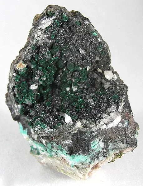 Mottramite, Malachite image