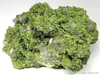 Mottramite on And Investing Calcite image