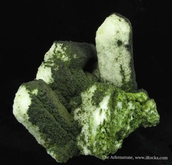 Mottramite on Aragonite Var. Tarnowitzite - image 2