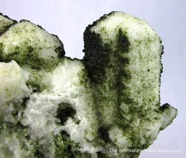 Mottramite on Aragonite Var. Tarnowitzite - image 3