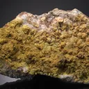 Mottramite on Calcite with Baryte - image 1