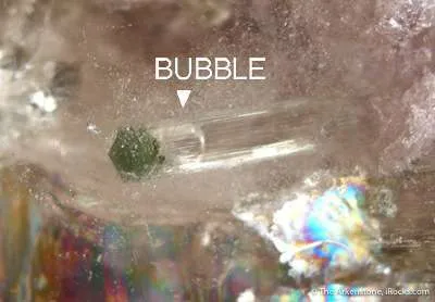Moving Water Bubble Inside Quartz Ps. Tourmaline, Within Quartz - image 2