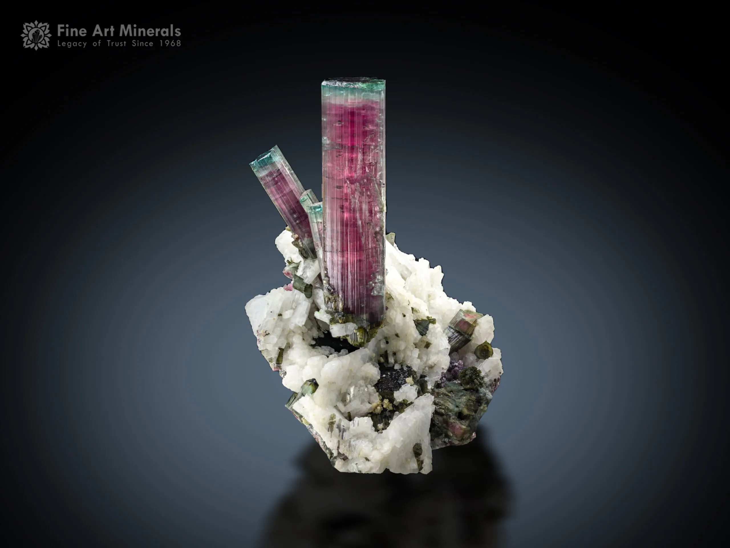 Multi Color Tourmaline on Matrix from Brazil - image 1
