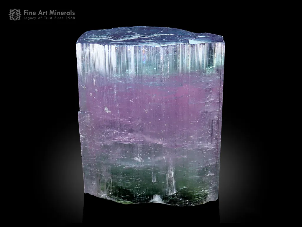 Multi Colour Tourmaline Crystal from Paprok Afghanistan image