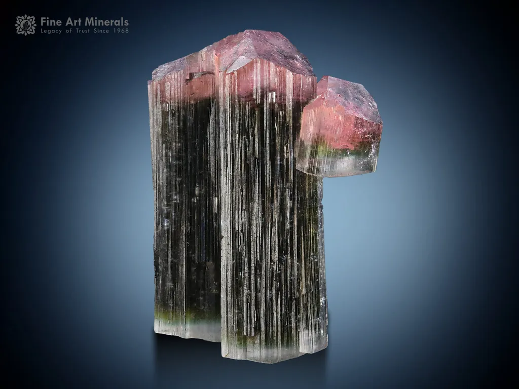 Multi Colour Tourmaline Crystal from Stak Nala Pakistan image