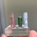 Multi Colour Tourmaline with Aquamarine Crystal - image 3