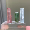 Multi Colour Tourmaline with Aquamarine Crystal - image 2