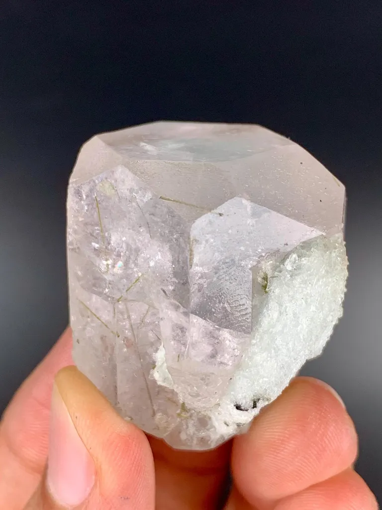 Multi faces Bicolor Aquamorganite Crystal, Bicolor Beryl with Green Tourmaline - image 2