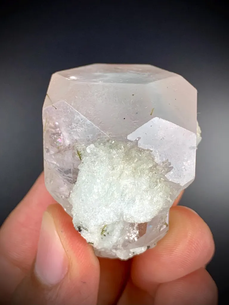 Multi faces Bicolor Aquamorganite Crystal, Bicolor Beryl with Green Tourmaline - image 4