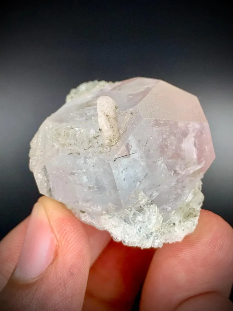 Multi terminated Bicolor Aquamorganiote, Bicolor Beryl with Green Tourmalines - image 8