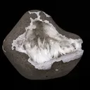 Multiple Scolecite Sprays  in MM Quartz Geode Natural Mineral Specimen - image 4