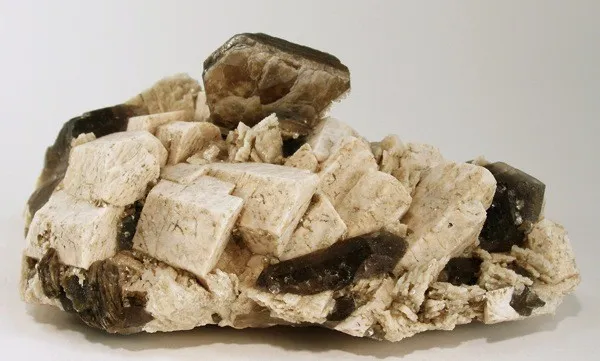 Muscovite, Microcline, Quartz (Var: Smoky Quartz) image